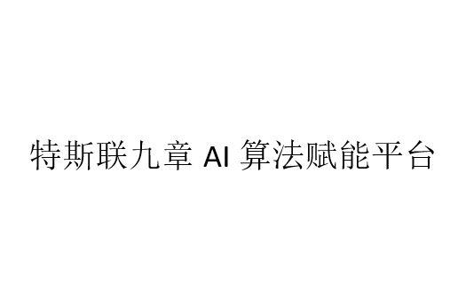 特斯联九章 AI 算法赋能平台;AI