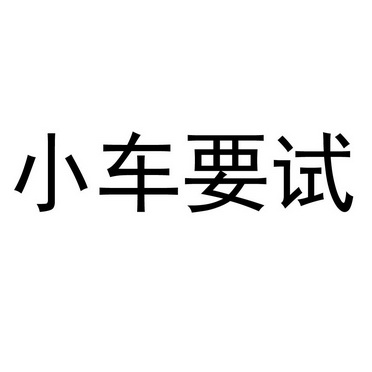 小车要试