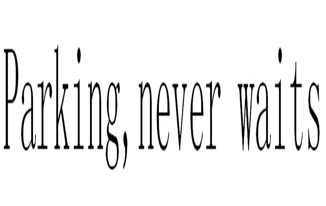 PARKING， NEVER WAITS;PARKING NEVER WAITS