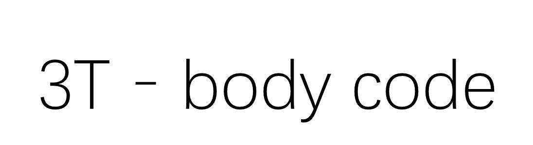 3T－BODY CODE;3TBODY CODE