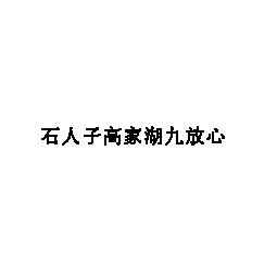 石人子高家湖九放心