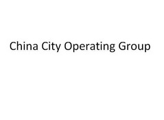 CHINA CITY OPERATING GROUP;CHINA CITY OPERATING GROUP