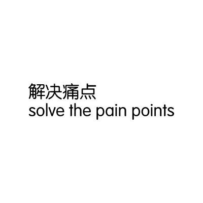 解决痛点 SOLVE THE PAIN POINTS;SOLVETHEPAINPOINTS