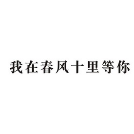 我在春风十里等你